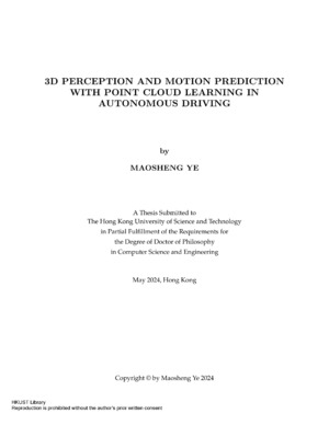 3D perception and motion prediction with point cloud learning in autonomous driving