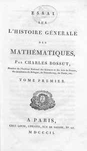 Essai sur l'histoire générale des mathématiques