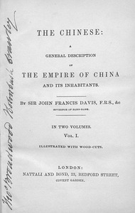 The Chinese : a general description of the Empire of China and its inhabitants